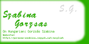 szabina gorzsas business card